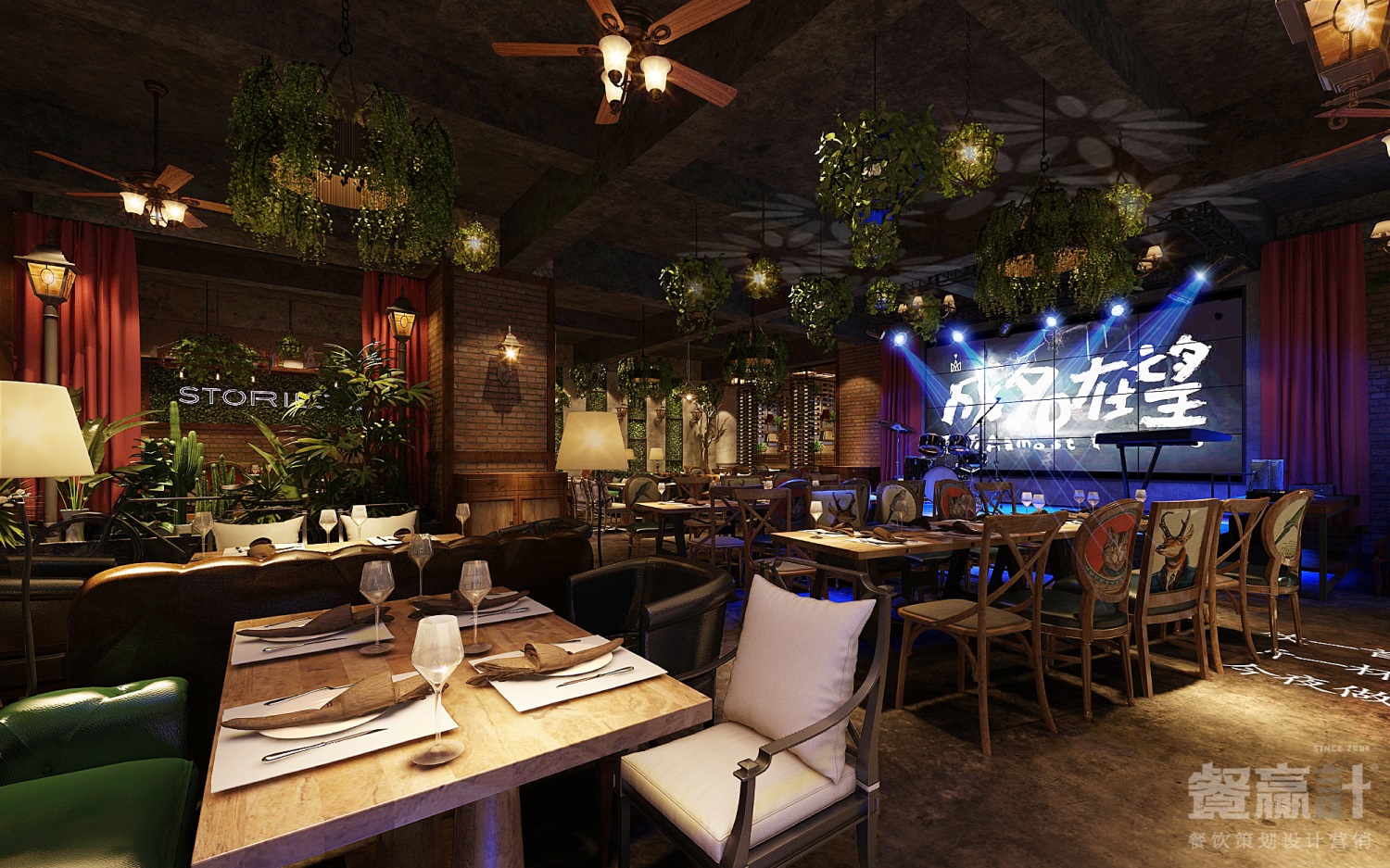 城里故事东莞主题音乐餐厅餐饮品牌内部空间设计